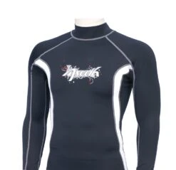 Ascan Shirt Black 1/1 Langarm UV-Schutz Rash Vest - XS