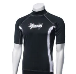 Ascan Shirt Black 1/2 Kurzarm UV-Schutz Rash Vest - XS