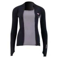 PROLIMIT Wmns SUP Top Convertible Black/Light Grey Damen - 34/XS Black/Light Grey -Optimal Surfen Geschäft 400.14705.000 wmns sup top convertible black light grey open front