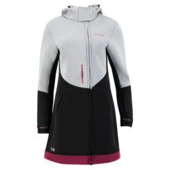PROLIMIT Pure Girl Racer Jacket Qxygen Grey/Black/Wine - 34/XS -Optimal Surfen Geschäft 402.05041.080 pure girl racer jacket qxygen grey black wine front