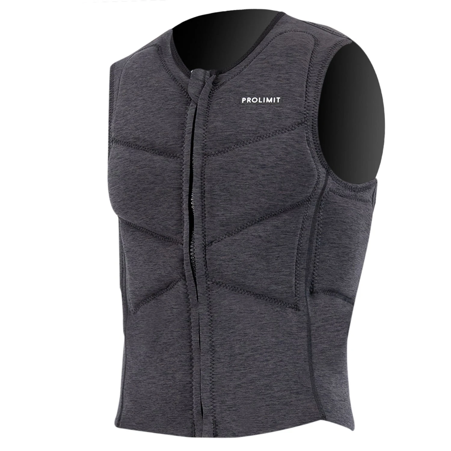 PROLIMIT Vest Mercury Half Padded Frontzip Black -LBlack 5 PROLIMIT Vest Mercury Half Padded Frontzip Black -LBlack – Bild 5