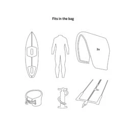 PROLIMIT Kitesurf BB Travellerw/Wheels Grey/White - 140 X 45 Grey/White -Optimal Surfen Geschäft 404.03370.020 3