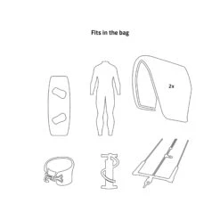 PROLIMIT Kite Session Bag Grey/White - 70 X 40 Grey/White -Optimal Surfen Geschäft 404.03395.020 5