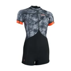 ION Neoprenanzug Amaze Shorty 2.5 SS Back Zip Damen Kurzarm 2023 - 34/XS 013 Black-flowers