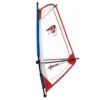 Ascan Pro Rigg Kinder-Jugend-Damen Windsurfsegel Komplett Segel+Mast+Gabel Rot - 1,5 Qm