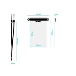 Fidlock Wasserdichte Handy Schutzhülle Hermetic Dry Bag - Medi - 110x180mm Black -Optimal Surfen Geschäft hermetic dry bag medi measurements